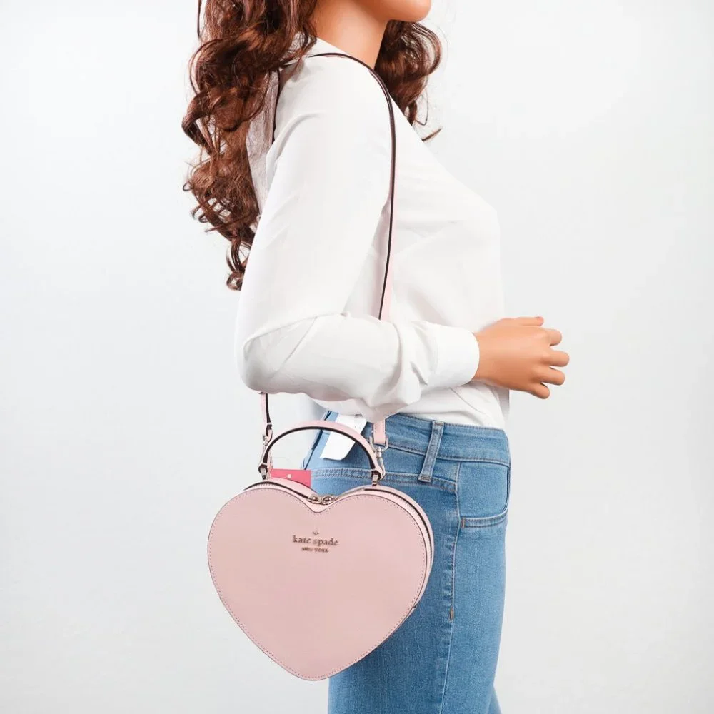 NWT Kate Spade New York Love Shack Heart Crossbody in Chalk Pink - Picture 3 of 13
